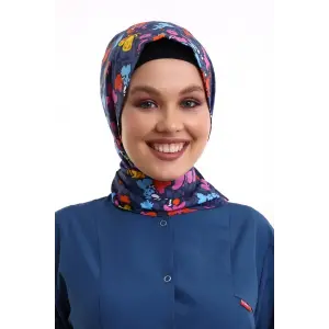 Tesettür Boyun Bağlamalı Bone - 3912 Kelebek