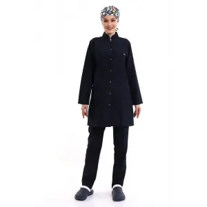 Tesettür Forma Takımı Full Çıtçıt - 5511 Bahar Lacivert