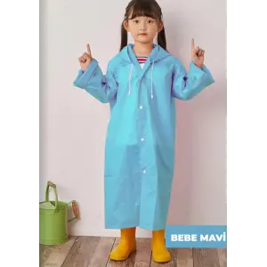Yağmurluk Unisex Çocuk - Bebe Mavisi