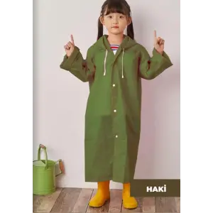 Yağmurluk Unisex Çocuk - Haki