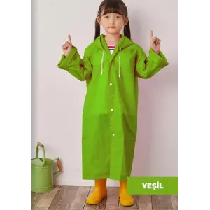 Yağmurluk Unisex Çocuk - Yeşil