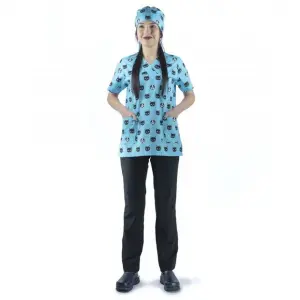 Zarf Yaka Desenli Üst - 2105kedi Köpek