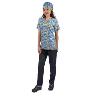 Zarf Yaka Desenli Üst - 2108 Monster