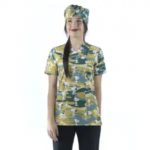 Zarf Yaka Desenli Üst - 3910 Snopy