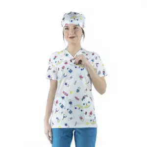 Zarf Yaka Desenli Üst - 4102 Yara Bandı