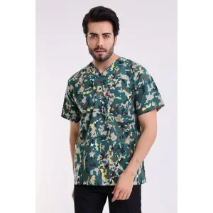 Zarf Yaka Erkek Desenli Üst - 3913 Asker