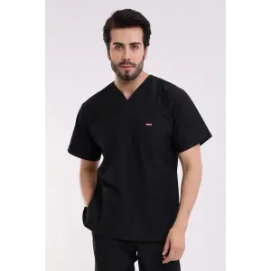 Zarf Yaka Erkek Likralı Tek Üst - 6403 Siyah