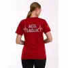 Acil Sağlık Dry Touch Unisex Kısa Kol Tshirt - Kırmızı