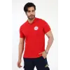 Acil Sağlık Yakalı Tshirt Kısa Kol Nakışlı - Kırmızı
