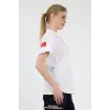 Acil Sağlık Yakalı Unisex Tshirt Kısa Kol Nakışlı - Beyaz