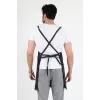 Barista Askılı Önlük Çift Cepli - Füme
