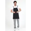 Barista Askılı Önlük Çift Cepli - Füme