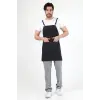 Barista Askılı Önlük Çift Cepli - Füme