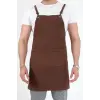Barista Askılı Önlük Çift Cepli - Kahve