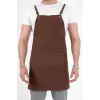 Barista Askılı Önlük Çift Cepli - Kahve