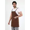 Barista Askılı Önlük Çift Cepli - Kahve