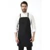Barista Askılı Önlük Çift Cepli - Siyah