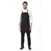 Barista Askılı Önlük Çift Cepli - Siyah
