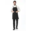 Barista Askılı Önlük Çift Cepli - Siyah