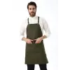 Barista Askılı Önlük Çift Cepli - Yeşil