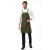 Barista Askılı Önlük Çift Cepli - Yeşil