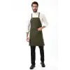 Barista Askılı Önlük Çift Cepli - Yeşil