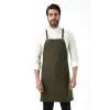 Barista Askılı Önlük Çift Cepli - Yeşil