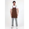 Barista Askılı Önlük Kanguru Cepli - Kahve