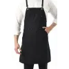 Barista Askılı Önlük Kanguru Cepli - Siyah