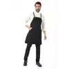 Barista Askılı Önlük Kanguru Cepli - Siyah