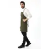 Barista Askılı Önlük Kanguru Cepli - Yeşil