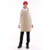 Barista Askılı Önlük Tek Cepli - Bej