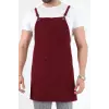 Barista Askılı Önlük Tek Cepli - Bordo