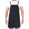 Barista Askılı Önlük Tek Cepli - Füme