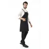 Barista Askılı Önlük Tek Cepli - Siyah