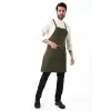 Barista Askılı Önlük Tek Cepli - Yeşil
