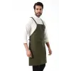 Barista Askılı Önlük Tek Cepli - Yeşil