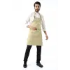 Barista Boyundan Askılı Önlük Çift Cepli - Bej