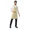 Barista Boyundan Askılı Önlük Çift Cepli - Bej
