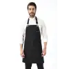 Barista Boyundan Askılı Önlük Çift Cepli - Siyah