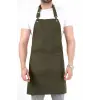 Barista Boyundan Askılı Önlük Çift Cepli - Yeşil