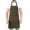 Barista Boyundan Askılı Önlük Çift Cepli - Yeşil
