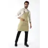 Barista Boyundan Askılı Önlük Tek Cepli - Bej