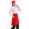 Bel Önlük - Kırmızı Siyah Biyeli