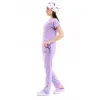 Bflex Unisex Likralı Yarasa Kol Takım - 6419 Lila