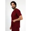 Bflex Unisex Likralı Yarasa Kol Tek Üst - 6407 Bordo Soft