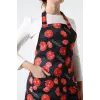 Desenli Askılı Önlük - 3201 Domates