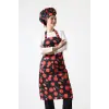 Desenli Askılı Önlük - 3201 Domates