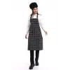 Desenli Askılı Önlük - 3802 Kılçık Siyah