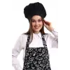 Desenli Askılı Önlük - 3803 Siyah Fincan